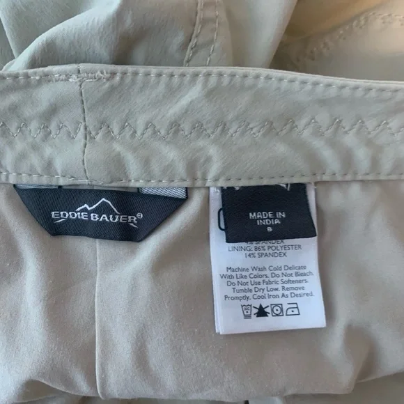 Eddie Bauer Tan Skirt with shorts underneath Size 8 - Picture 5 of 10